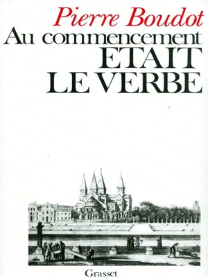 cover image of Au commencement était le verbe